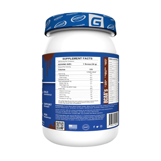 Gaspari Proven Blend Multi-Source Protein Powder 28 Servings Supplement Facts - Protein Blend 24g protein per | Svpplements