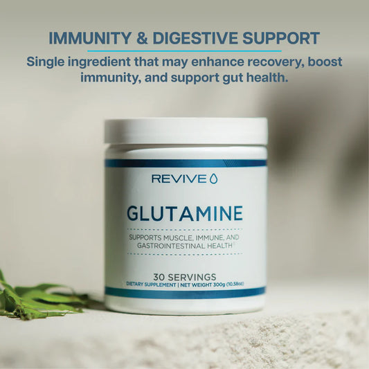 Revive Glutamine Powder 30 Servings Supplement Facts - L-Glutamine 10g | Svpplements
