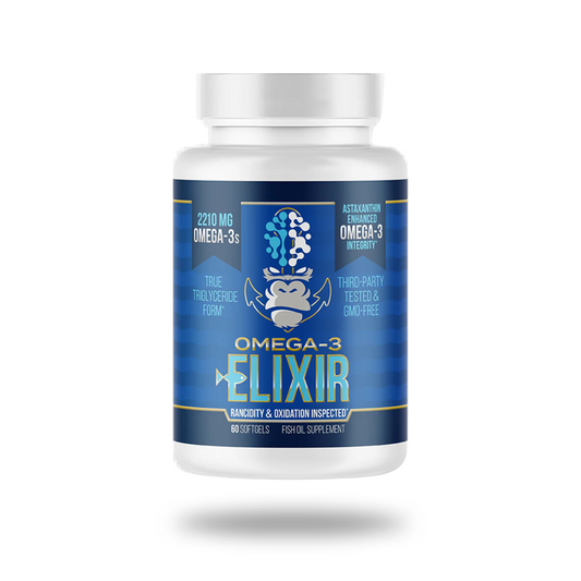 Gorilla Mind Omega-3 Elixir Softgels 30 Servings - EPA (Eicosapentaenoic Acid) 1248mg | Svpplements