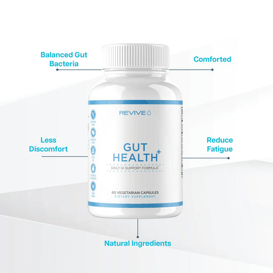 Revive Gut Health Digestive Support Supplement 30 Servings Supplement Facts - Caprylic Acid 200mg | Svpplements