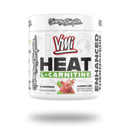 VMI Sports Heat L-Carnitine Fat Burner Powder 30 Servings Supplement Facts - L-Carnitine 500mg | Svpplements