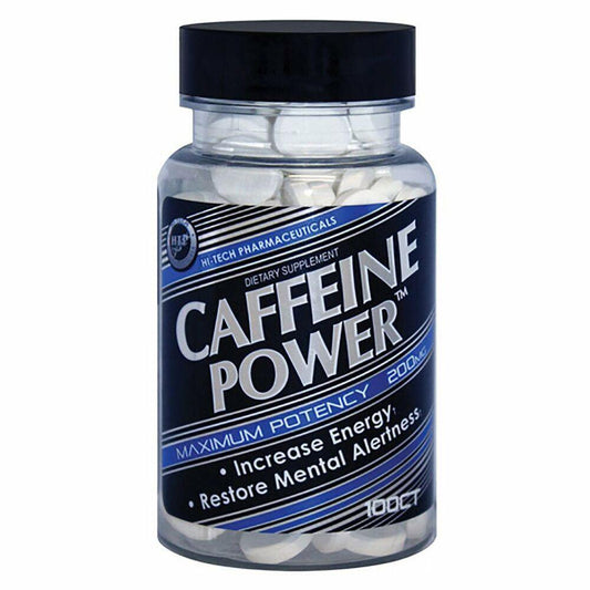 Hi-Tech Pharmaceuticals Caffeine Power Caffeine Tablets 100 Servings - Caffeine 200mg | Svpplements