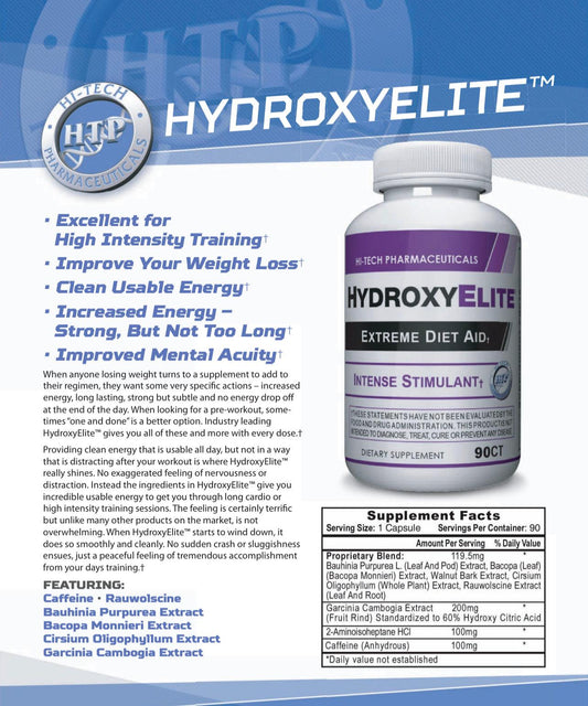 Hi-Tech Thermogenic Weight Management Supplement - Supplement Facts | Svpplements