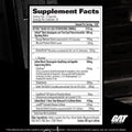 GAT Sport Fat Burner Capsules 30 Servings Supplement Facts - zümXR® Extended Release Caffeine 144mg | Svpplements