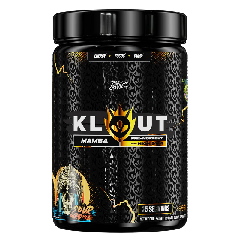 Klout Mamba Pre-Workout Powder 25 Servings - Beta-Alanine 3200mg | Svpplements
