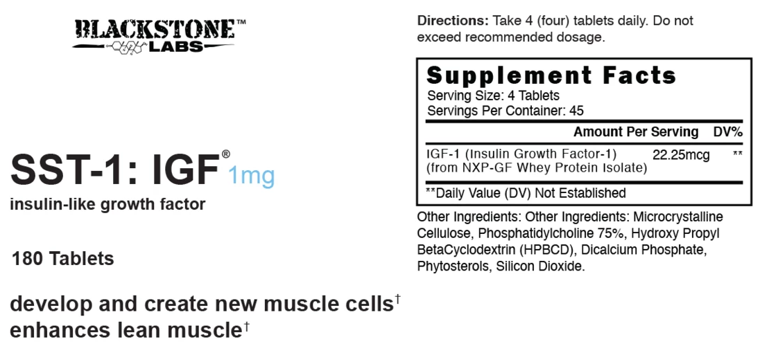 Blackstone Labs | SST-1: IGF  SST-1 : GH