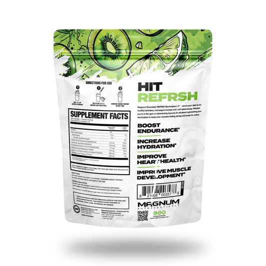 Magnum Nutraceuticals Refresh Hydration Electrolyte Recovery Formula 15 Servings Supplement Facts - Sodium | Svpplements