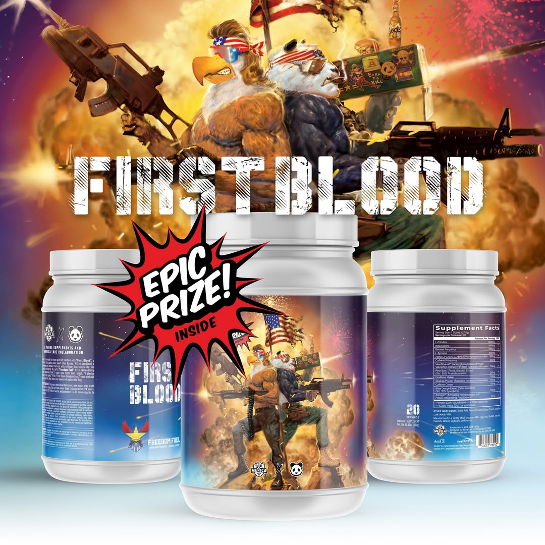 Panda Supps X Merica Labz | First Blood | Loaded Pre-workout