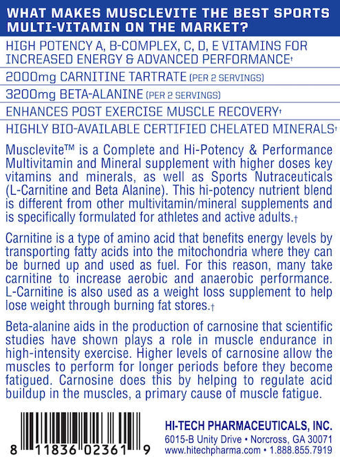 Hi-Tech Pharmaceuticals | Musclevite | Performance Multivitamin