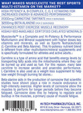 Hi-Tech Pharmaceuticals MuscleVite Multivitamin Tablets 60 Servings Supplement Facts - Beta-Alanine 1600mg | Svpplements