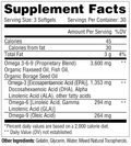 Metabolic Nutrition Metabolic Nutrition | Omega 369 | Essential Fatty Acid Complex - Back View | Svpplements