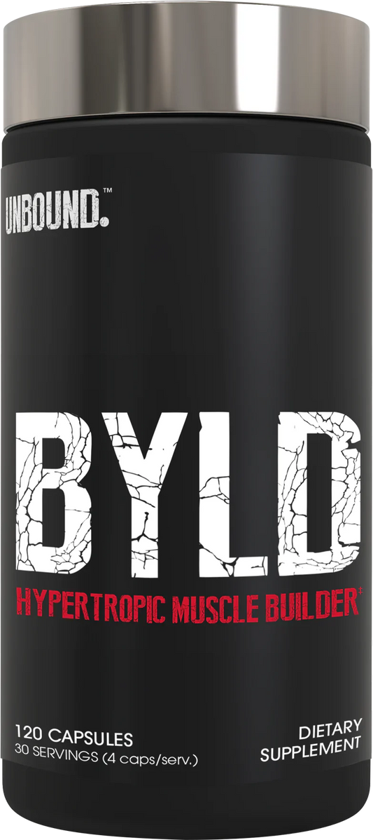 Unbound BYLD Muscle Building Support Capsules 30 Servings - Mediator® 50P 1500mg | Svpplements