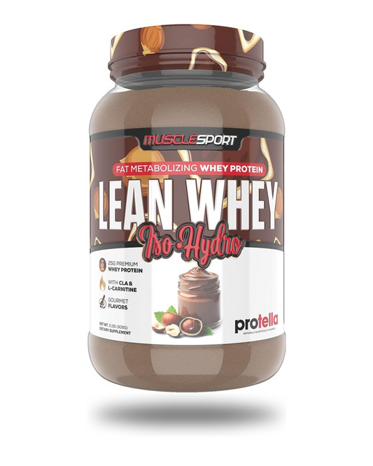 MuscleSport Lean Whey Iso-Hydro Whey Protein Powder 30 Servings Supplement Facts - Premium Whey Protein 25g | Svpplements