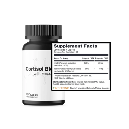 Gorilla Mind Cortisol Blocker Nootropic Capsules 30 Servings Supplement Facts - L-Tyrosine 750mg | Svpplements