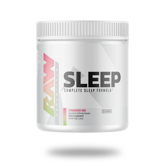 RAW Nutrition Sleep Supplement Powder 30 Servings Supplement Facts - Melatonin 3mg | Svpplements