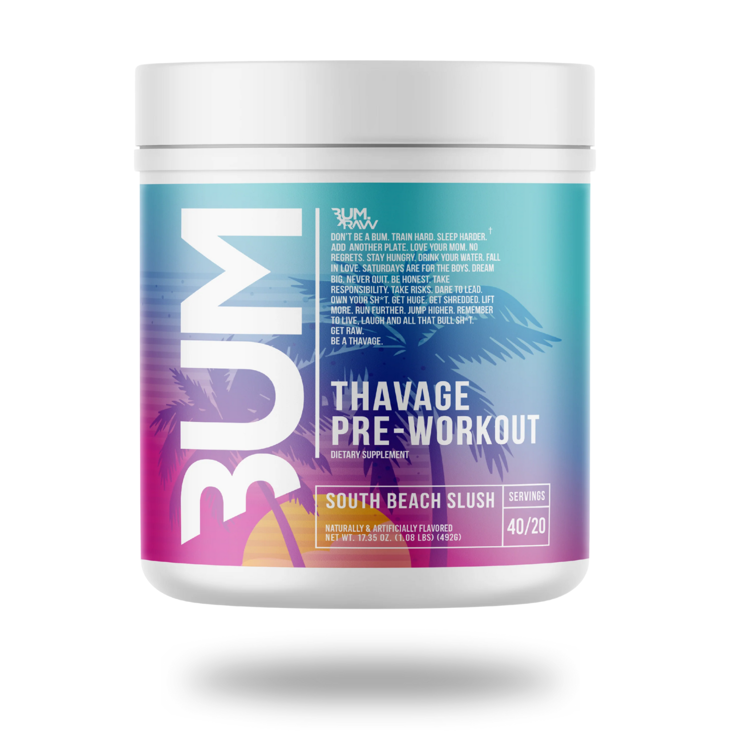 Raw Nutrition X CBUM | Bum Thavage | Pre-Workout | 40 Serving