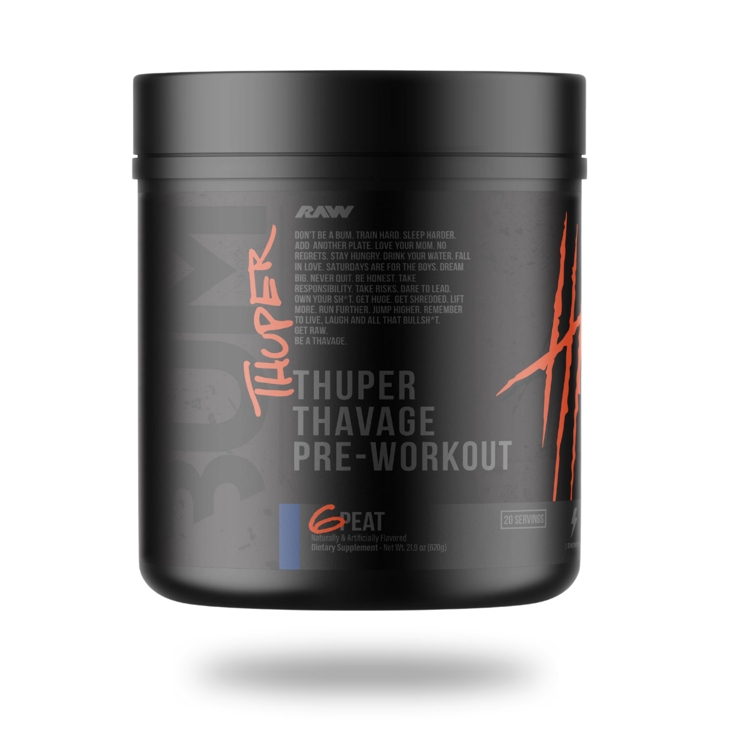 Raw Nutrition | Bum Thuper Thavage |  Pre Workout