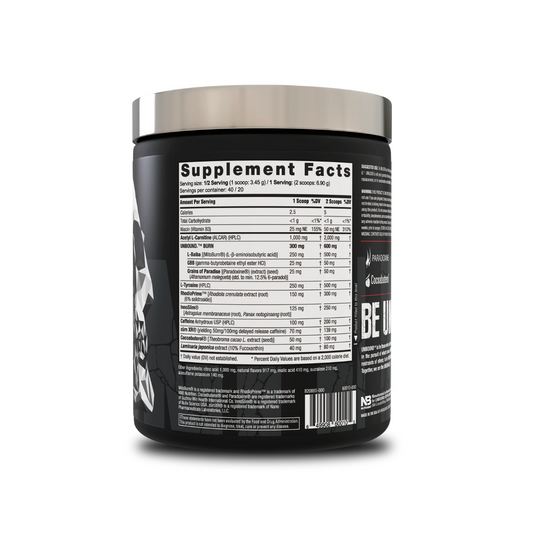 UNBOUND Unlock Fat Burner Powder 40 Servings Supplement Facts - Acetyl L-Carnitine 2000mg | Svpplements