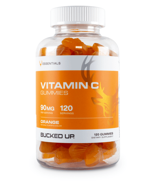 Bucked Up Vitamin C Gummies Gummy Supplement 120 Servings Supplement Facts - Vitamin C 90mg | Svpplements