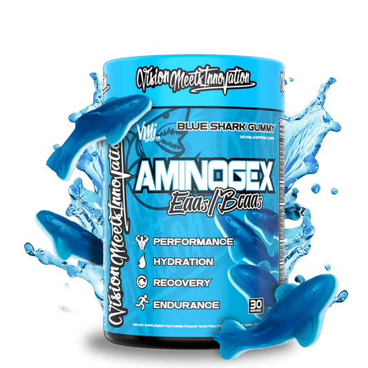 VMI Sports Aminogex EAAs + BCAAs Amino Powder 30 Servings Supplement Facts - L-Leucine 3500mg | Svpplements