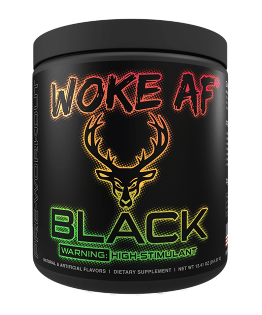 Bucked Up Woke AF Black Pre-Workout Powder 30 Servings - Citrulline Malate 6000mg | Svpplements
