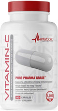 Metabolic Nutrition Metabolic Nutrition | Vitamin C 1500mg (90 Caps) - Side View | Svpplements