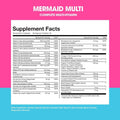 Obvi Mermaid Multi Women's Multivitamin Capsules 30 Servings Supplement Facts - Ferrochel® Iron 18mg | Svpplements