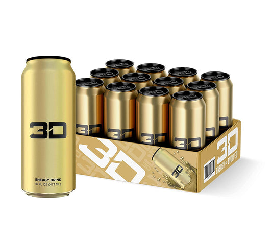 3D Energy Drink Ready-to-Drink Can 1 Serving Supplement Facts - Caffeine 200mg | Svpplements