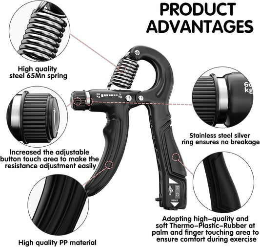 Generic Hand Grip Strengthener Strength 1 Unit Supplement Facts - Physical grip trainer, not supplement | Svpplements
