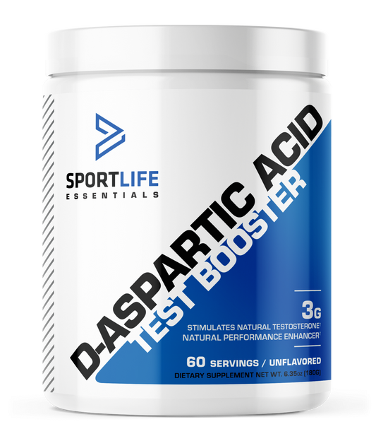 SportLife D-Aspartic Acid Hormone Support Powder 60 Servings - D-Aspartic Acid 3g | Svpplements