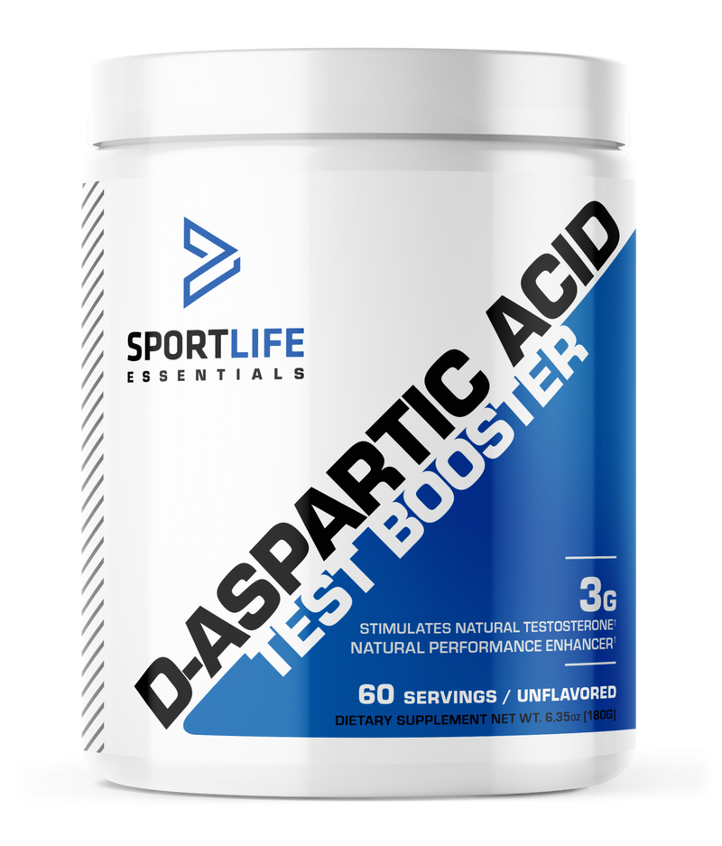 SportLife D-Aspartic Acid Hormone Support Powder 60 Servings - D-Aspartic Acid 3g | Svpplements