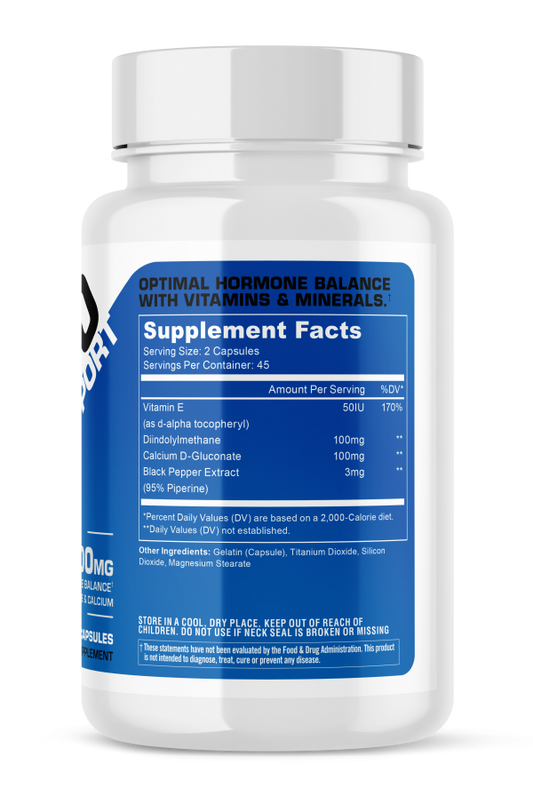 Sportlife DIM 100 Capsules 45 Servings Supplement Facts - Diindolylmethane 100mg | Svpplements