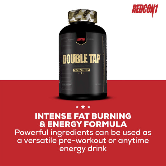 Redcon1 Double Tap Fat Burner Capsules 30 Servings Supplement Facts - Acetyl L-Carnitine HCl 1000mg | Svpplements