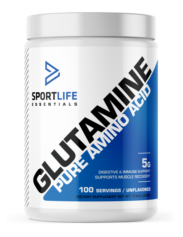 SportLife Essentials L-Glutamine Recovery Powder 100 Servings 500g - L-Glutamine 5g | Svpplements