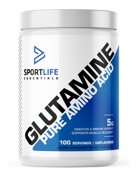 SportLife Essentials L-Glutamine Recovery Powder 100 Servings 500g - L-Glutamine 5g | Svpplements