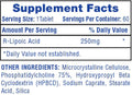 Hi-Tech R-ALA R-Lipoic Acid Supplement 60 Servings Supplement Facts - R-Lipoic Acid 250mg | Svpplements