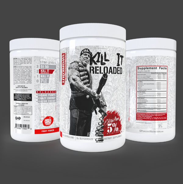 5 Nutrition Kill It Reloaded Pre-Workout Powder 25 Servings - L-Citrulline 4000mg | Svpplements