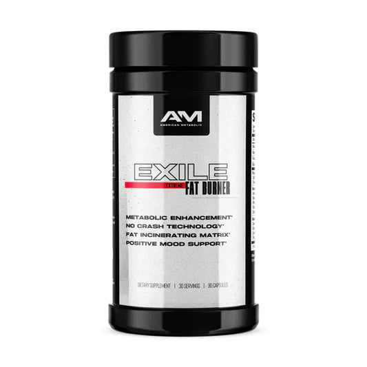American Metabolix Exile Fat Burner Capsules 90 Servings - Niacin 50mg | Svpplements