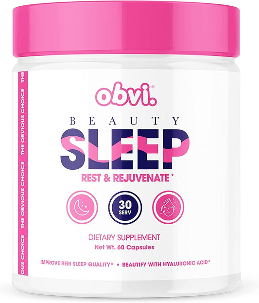 Obvi Beauty Sleep Sleep Supplement 30 Servings - Hops Extract 200mg | Svpplements