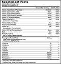Blackstone Labs BCAAs + Vitamins Amino Supplement Powder 30 Servings Supplement Facts - L-Leucine 2g | Svpplements